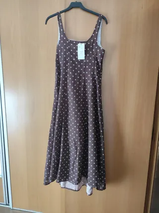 Vestido Marrón Lunares Estilo Pretty Woman