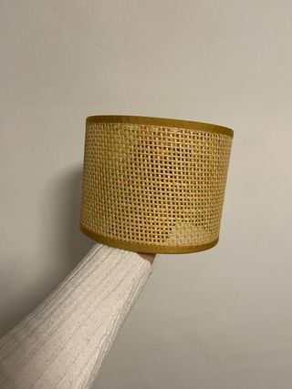 Pantalla lámpara bambú tejida