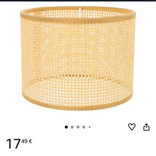 Pantalla lámpara bambú tejida