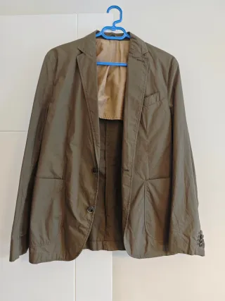 Americana verde de verano Mango Hombre