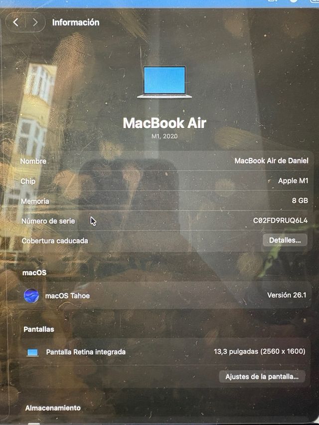 MacBook Air M1 2020 Plata