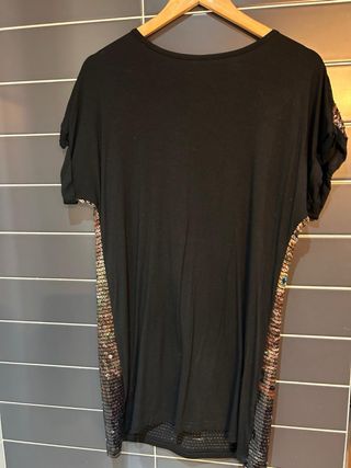 Vestido lentejuelas pavo real