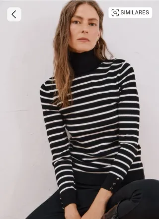 Jersey de punto estampado rayas Cortefiel T.S