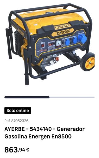 Generador Gasolina AYERBE EN8500