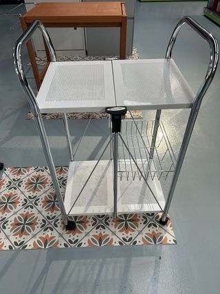 Camarera plegable cocina metal y plástico