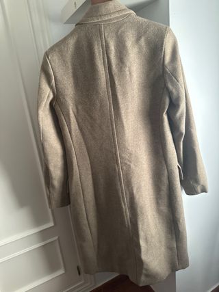 Abrigo paño Zara beige