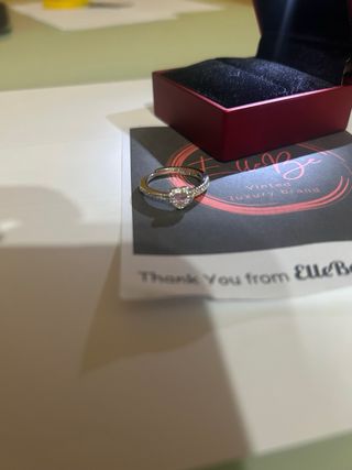 Anello cuore rosa e argento