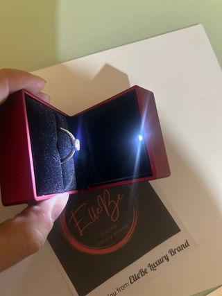 Anello cuore rosa e argento