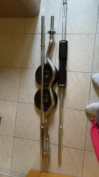 3 Barras de pesas (recta, Z, y corta)