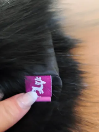 Cappello in Blue Fox nero