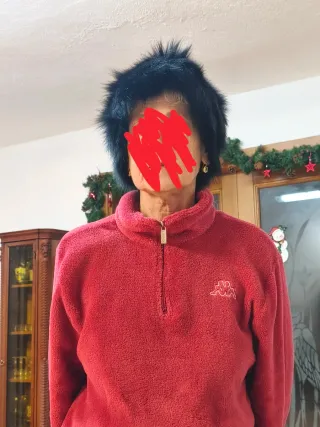 Cappello in Blue Fox nero