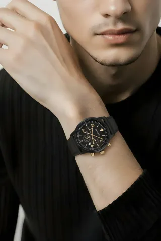 Reloj SKYLINE Clásico Hombre Negro y Dorado