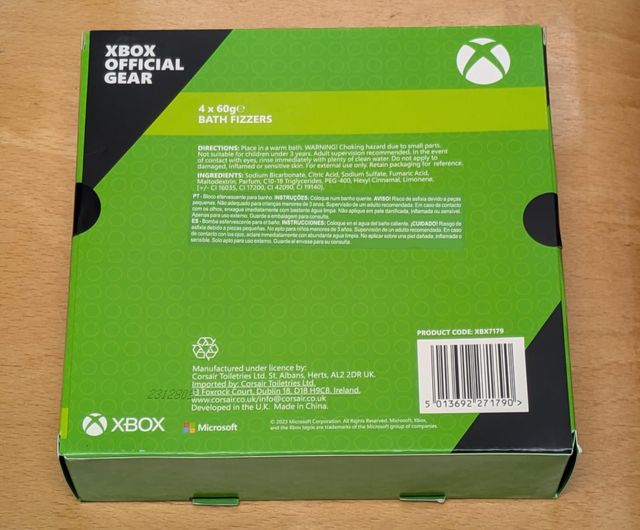 Estuche 4 Bombas Baño Botones Xbox