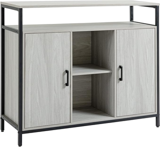 Credenza Moderna in Legno con 2 Armadietti e Ripia