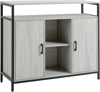 Credenza Moderna in Legno con 2 Armadietti e Ripia