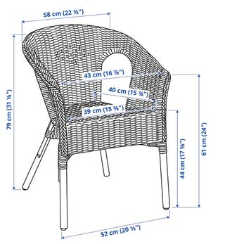 Sedia in vimini di IKEA (modello AGEN)