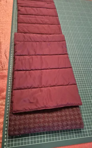 Bufanda Dustin Cuadros granate y Gris