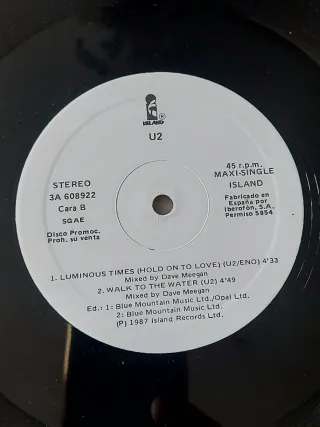 U2 Vinilo Maxi Single With Or Without You