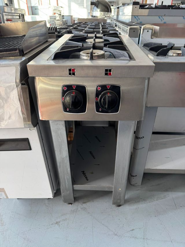 Cocina de 2 Fuegos de Acero Inox.