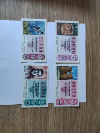 Lotería Nacional Billetes Antiguos