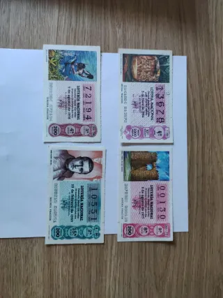 Lotería Nacional Billetes Antiguos
