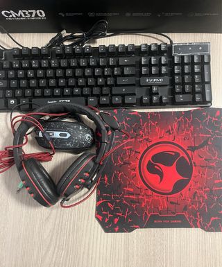 Pack Gaming MARVO CM370 Tastiera, Mouse, Cuffie