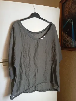 Blusa gris talla única