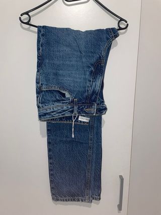 Jeans Mom MNG Talla 36 Azul