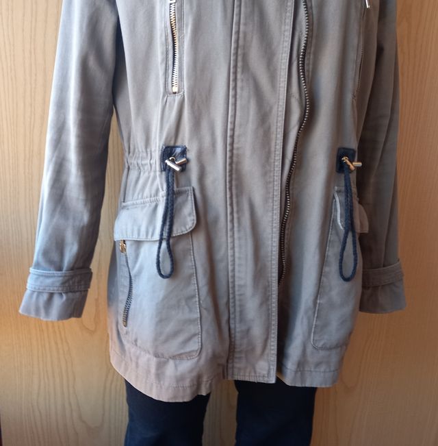 Parka Mango Mujer T M/L Beige