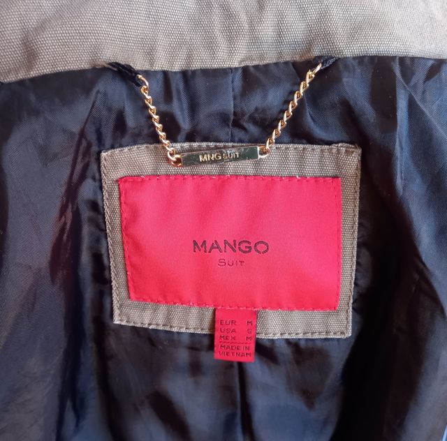 Parka Mango Mujer T M/L Beige