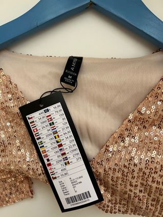 Top lentejuelas manga larga