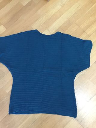 Suéter mujer punto verde turquesa oscuro