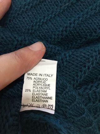 Suéter mujer punto verde turquesa oscuro