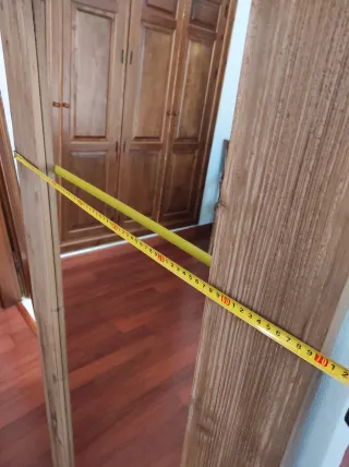 Espejo de madera y cristal