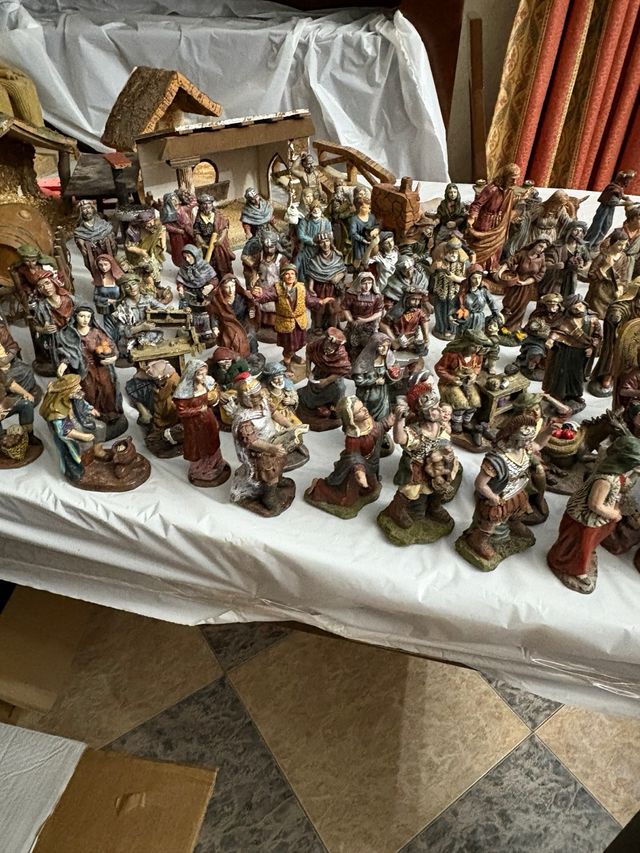 Belén completo: Figuras, casas y animales