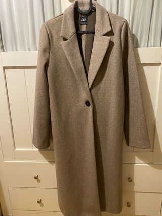 Abrigo paño Zara beige Talla s