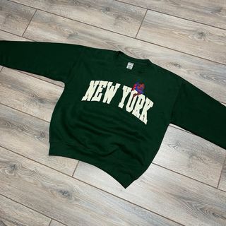 Vintage New York Crewneck w Spiderman Patch Custom