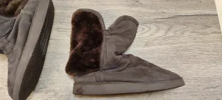 Botines piel vuelta marrones