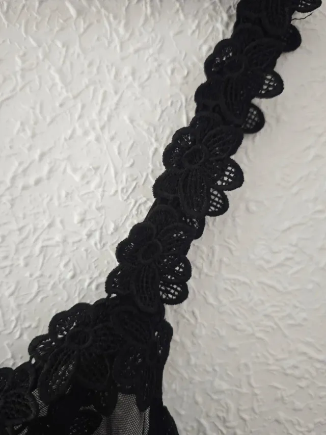 Camisón Lencero Negro Encaje