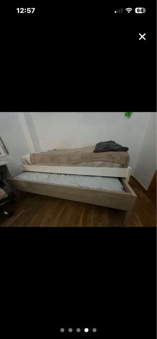 Cama nido con cajones y colchones