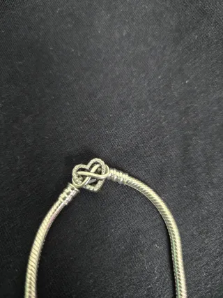 Pulsera Pandora Corazón Nudo Infinito Plata