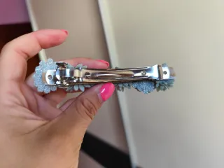 Vestido de comunión blanco con fajín azul