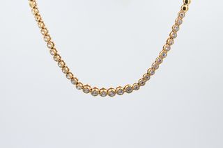 Gargantilla De Oro De 18K Con Diamantes.. Ref: 003-02-02502