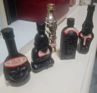 5 Mini Bottiglie vuote Inca Pisco Perù per Arredo