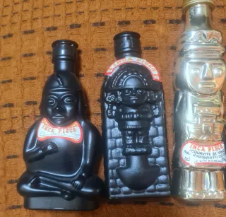 5 Mini Bottiglie vuote Inca Pisco Perù per Arredo