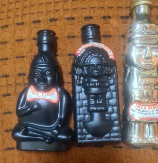 5 Mini Bottiglie vuote Inca Pisco Perù per Arredo