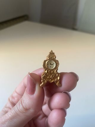 Reloj miniatura decoración casa muñecas