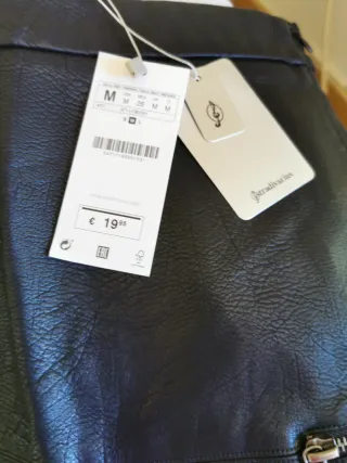 Falda cuero negra Talla M