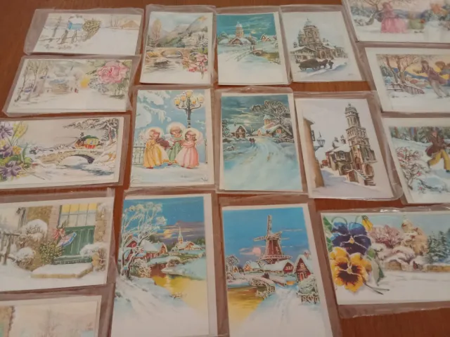 Lote di cartoline natalizie antiche e perfette