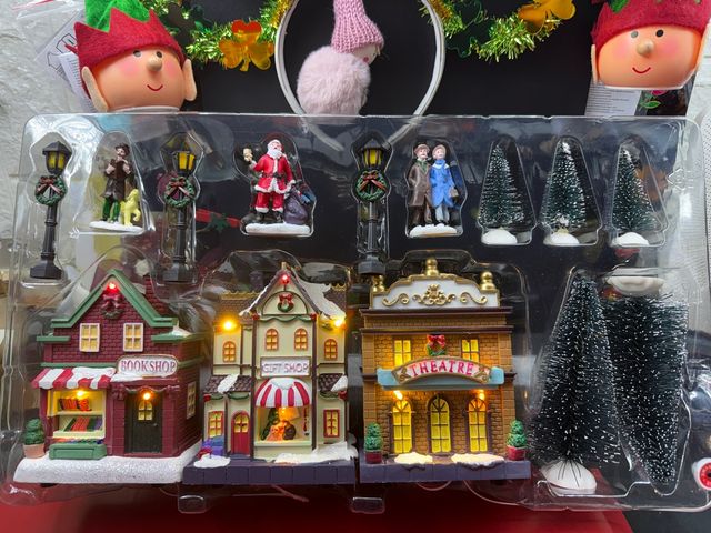 Pueblo Navideño con Luces